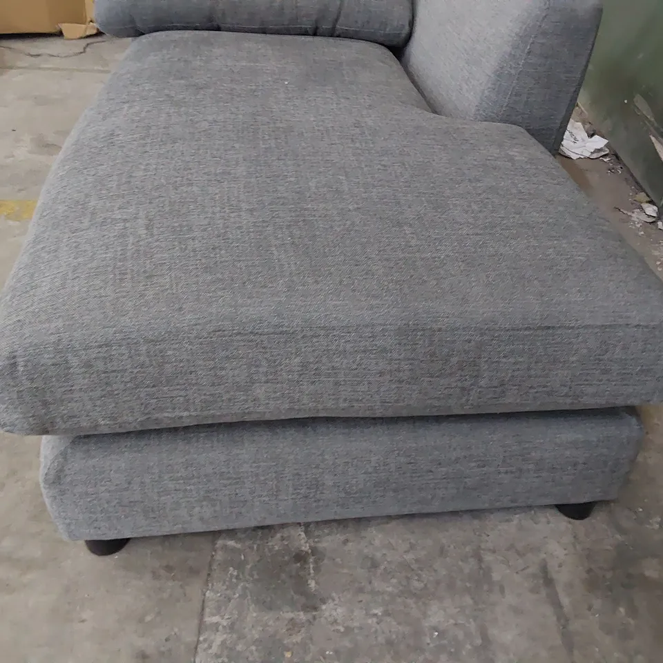 QUALITY BRITISH DESIGNER LOUNGE Co. CHAISE SECTION GREY FABRIC 