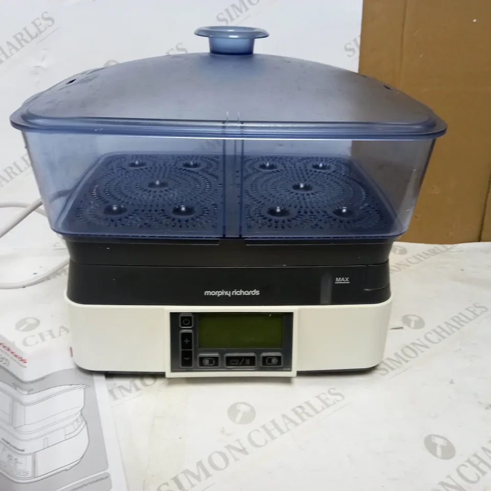 MORPHY RICHARDS INTELLISTEAM COMPACT FOOD STEAMER