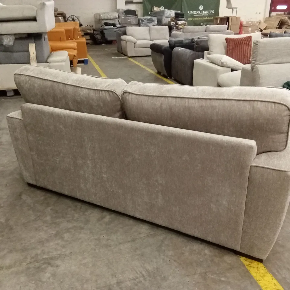 HARLOW 3 SEATER STANDARD BACK FABRIC SOFA - NATURAL RRP £649