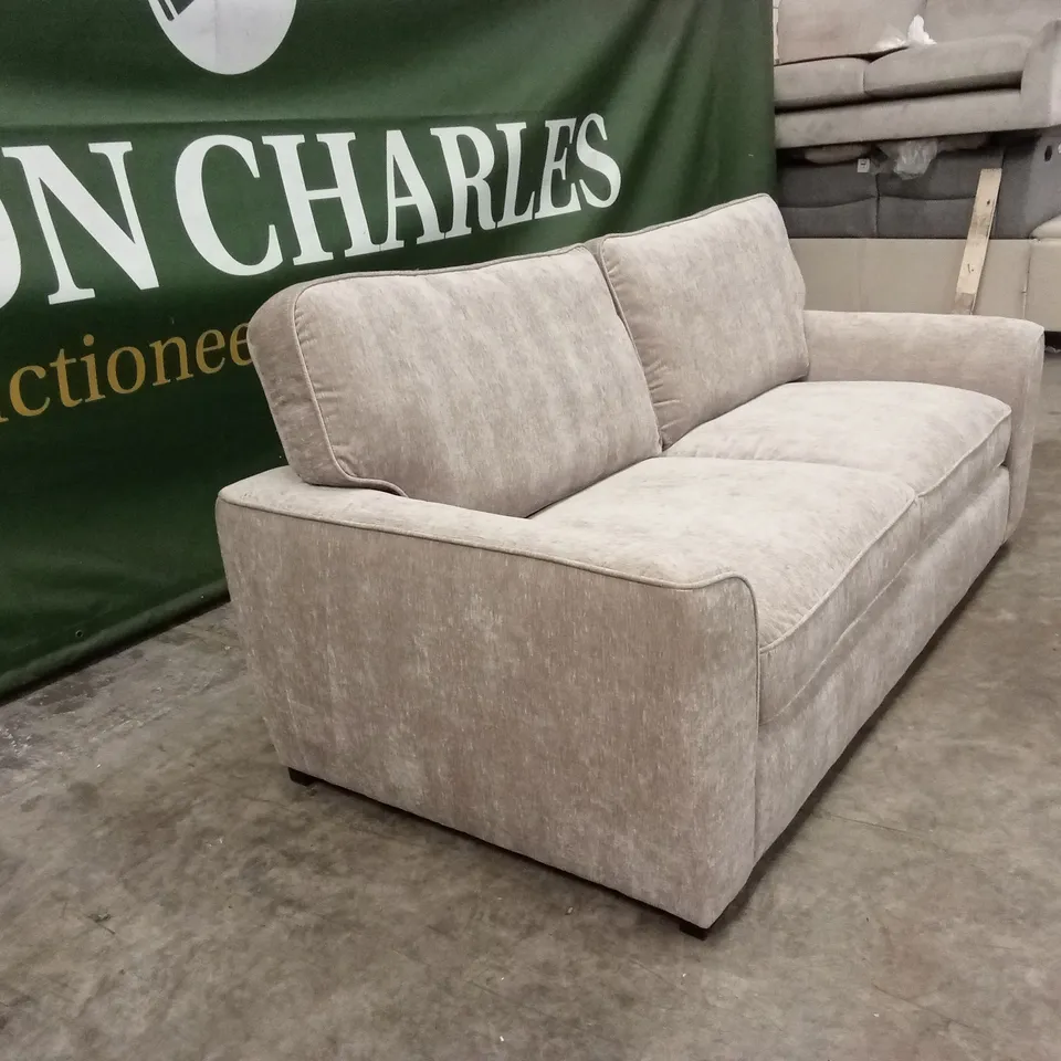 HARLOW 3 SEATER STANDARD BACK FABRIC SOFA - NATURAL RRP £649