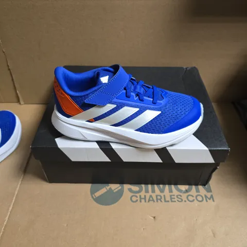 ADIDAS DURAMO SL2 EL C KIDS' RUNNING SHOES – BLUE/WHITE/ORANGE SIZE 13.5 