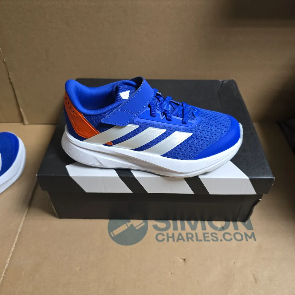 ADIDAS DURAMO SL2 EL C KIDS' RUNNING SHOES – BLUE/WHITE/ORANGE SIZE 13.5 