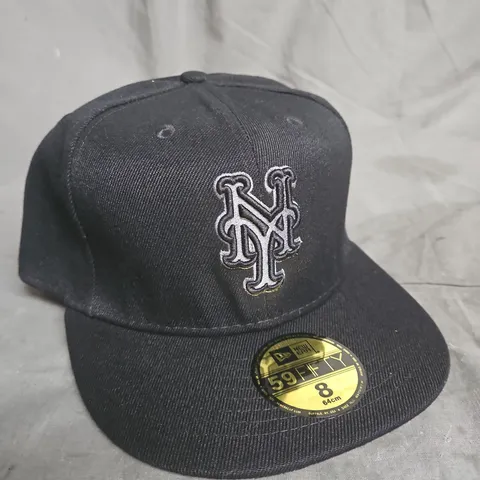 NEW YORK METS NEW ERA 59FIFTY BLACK BASEBALL CAP β SIZE 8 (63.5 CM)