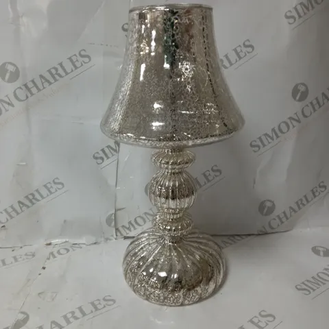 BOXED HOME REFLECTIONS PRE-LIT LED MERCURY GLASS LAMP SILVER