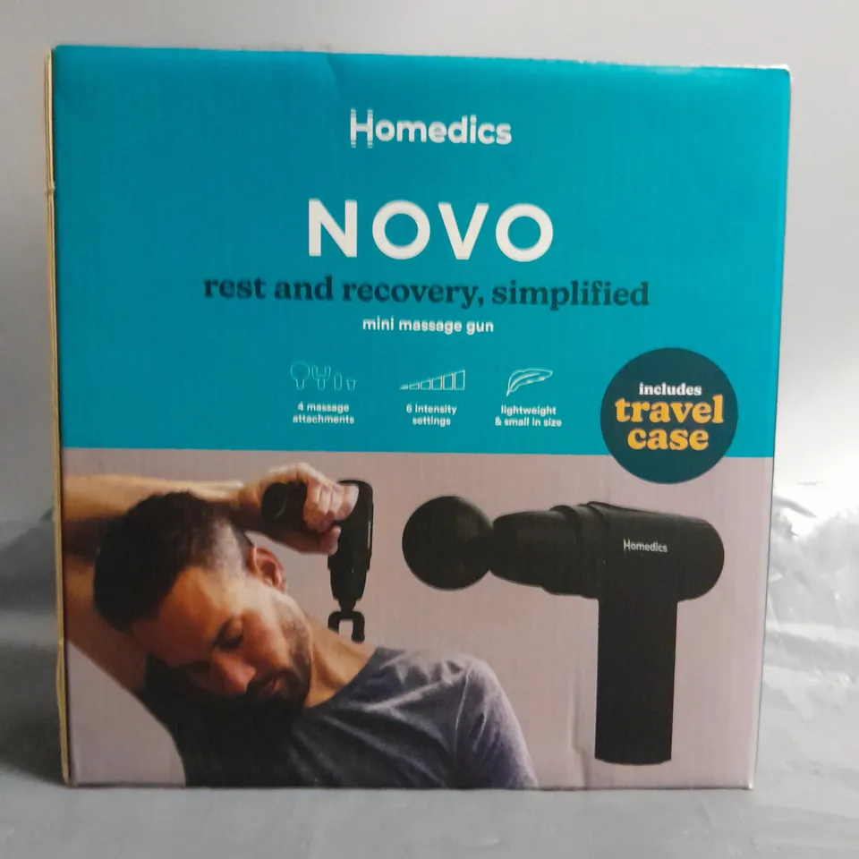 BOXED HOMEDICS NOVO MINI MASSAGE GUN 