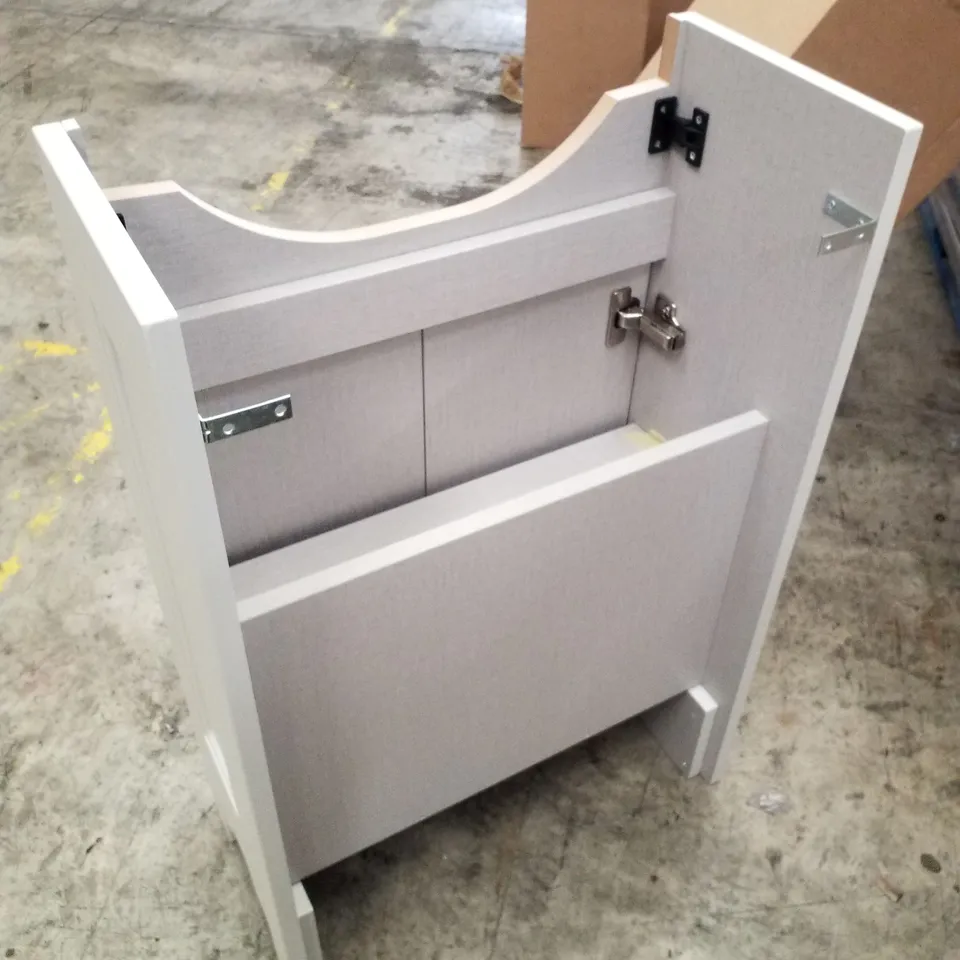 BOXED BRAND CALYPSO CHELWORTH FLOOR STANDING VANITY UNIT - CONTOUR GREY - 540×260×811MM