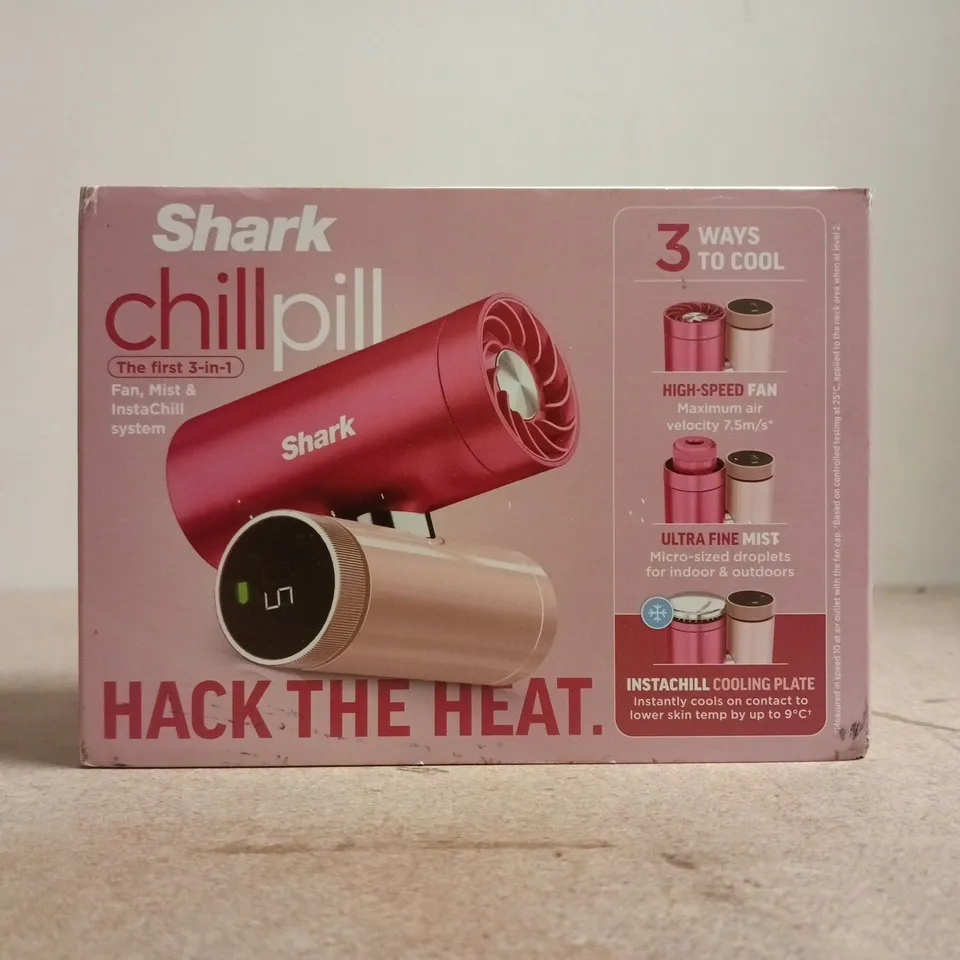 BOXED SHARK CHILL PILL 3-IN-1 FAN, MIST & INSTACHILL SYSTEM