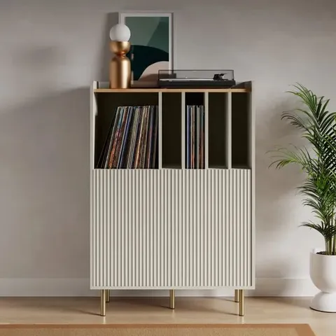 BOXED GEORGI VINYL CABINET, NATURAL (2 BOXES)