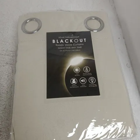 CREAM BLACKOUT CURTAINS WITH EYELETS β 66X90 IN (168X228 CM)