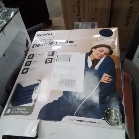 BOXED KEPLIN HEATED ELECTRIC THROW BLUE
