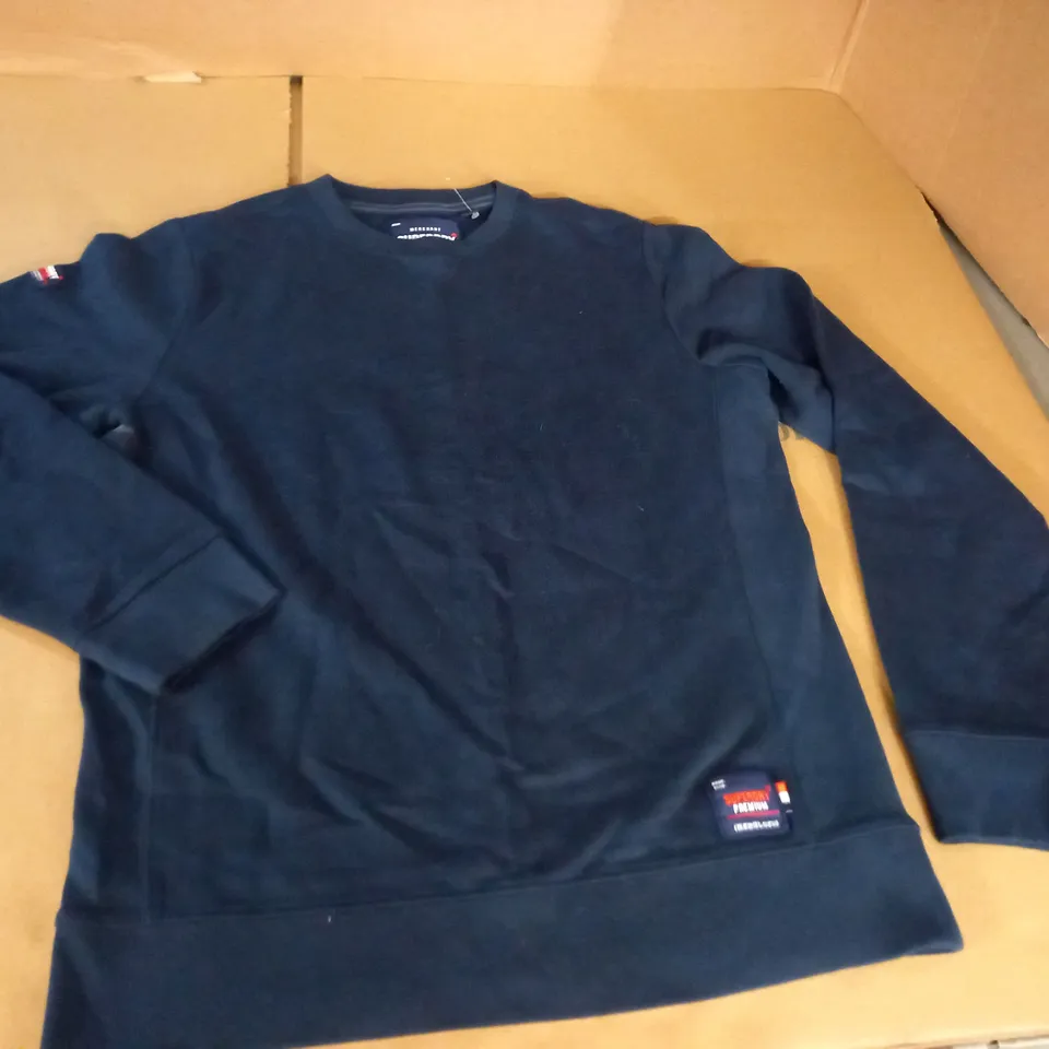 SUPERDRY NAVY CREW JUMPER - MED