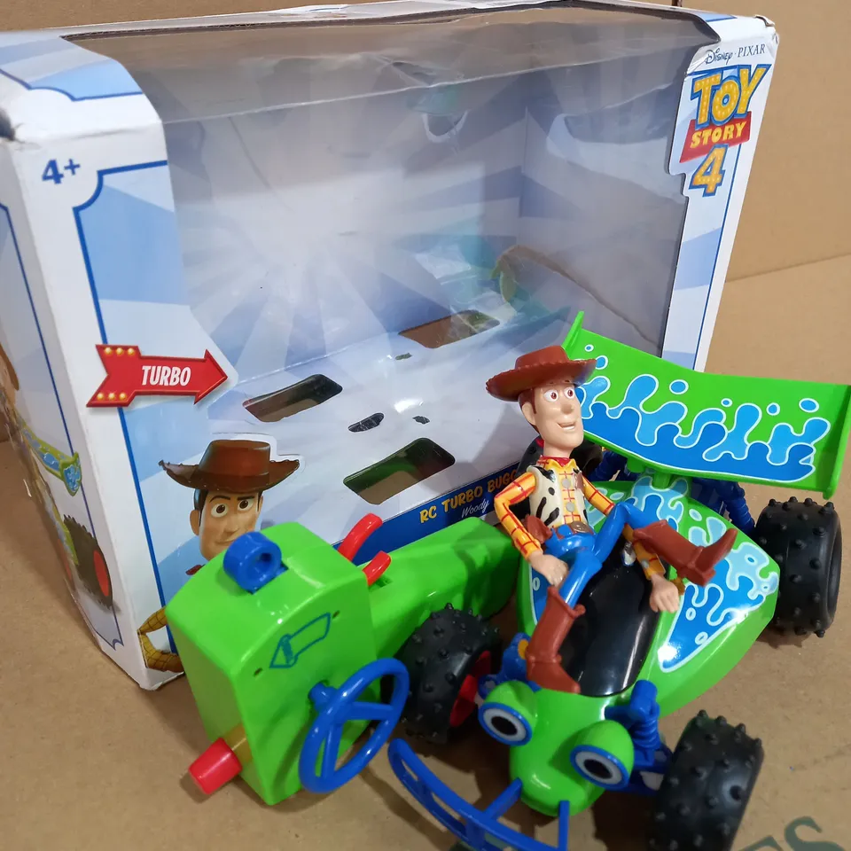 BOXED DISNEY PIXAR TOY STORY 4 RC TURBO BUGGY WOODY RRP £35