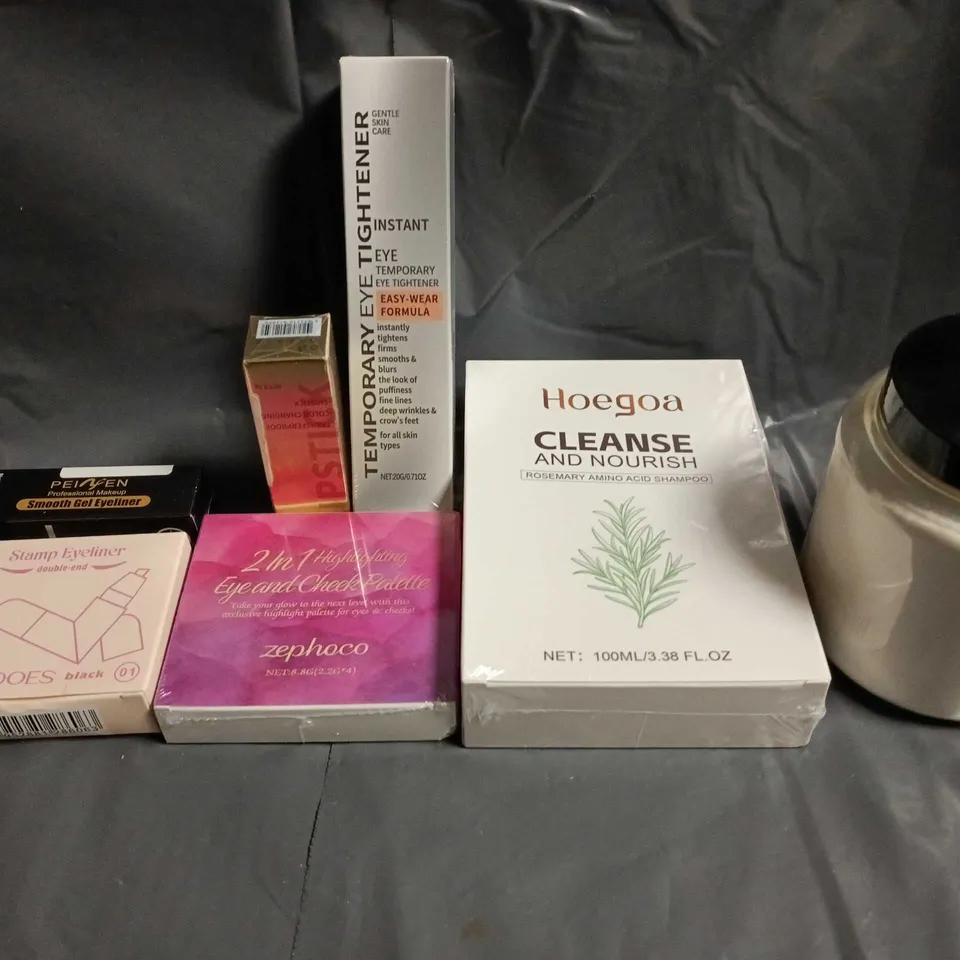APPROXIMATELY 15 ASSORTED HEALTH & BEAUTY PRODUCTS TO INCLUDE HOEGOA, LIPSTICK AND EYE TIGHTENER