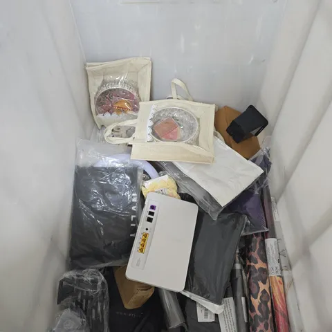 CAGE OF APPROXIMATELY 20 ASSORTED ITEMS INCLUDING SKY HUB AND VARIOUS ROLLS OF WALLPAPER 