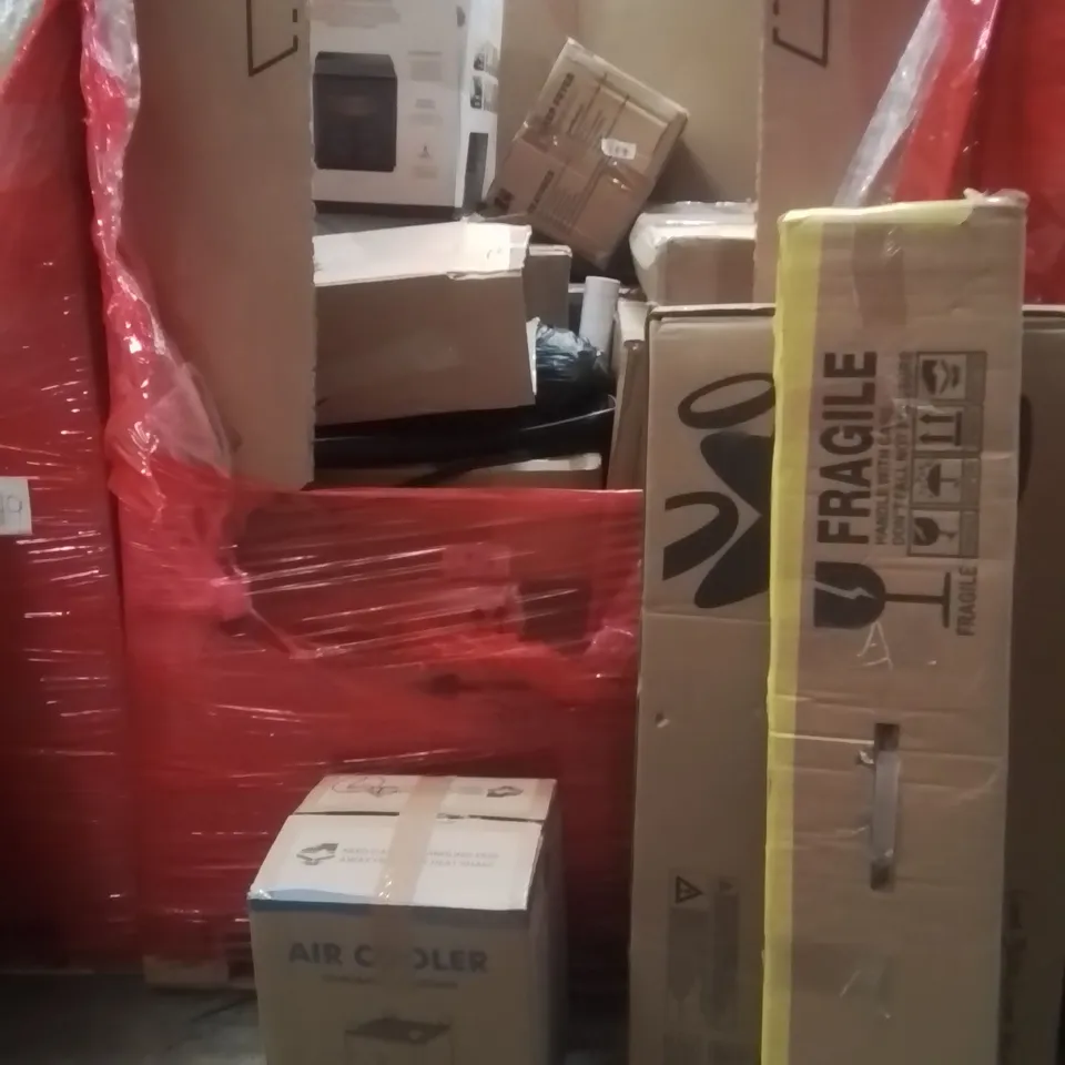 PALLET OF ASSORTED HOUSEHOLD GOODS AND PRODUCTS TO INCLUDE;AIR COOLER,AIR FRYER,DEEP FRYER