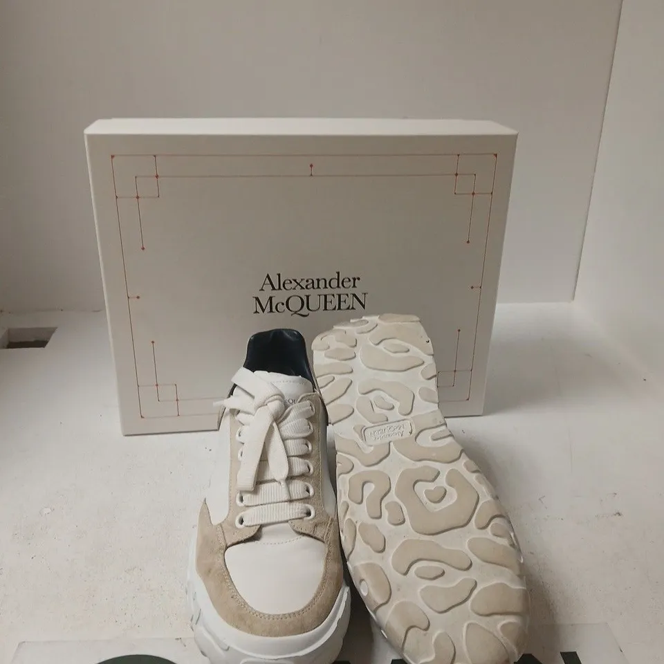 ALEXANDER MCQUEEN OVERSIZED SNEAKER – WHITE/BEIGE – BOXED