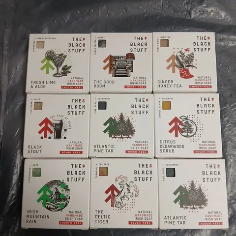 9 X ASSORTED THE BLACK STUFF HANDMADE SOAPS