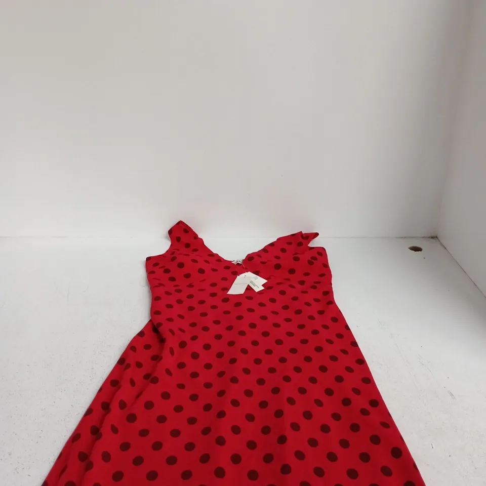 ABERCROMBIE & FITCH RED POLKA DOT DRESS, WOMEN’S – BRA-FREE COLLECTION SIZE MP