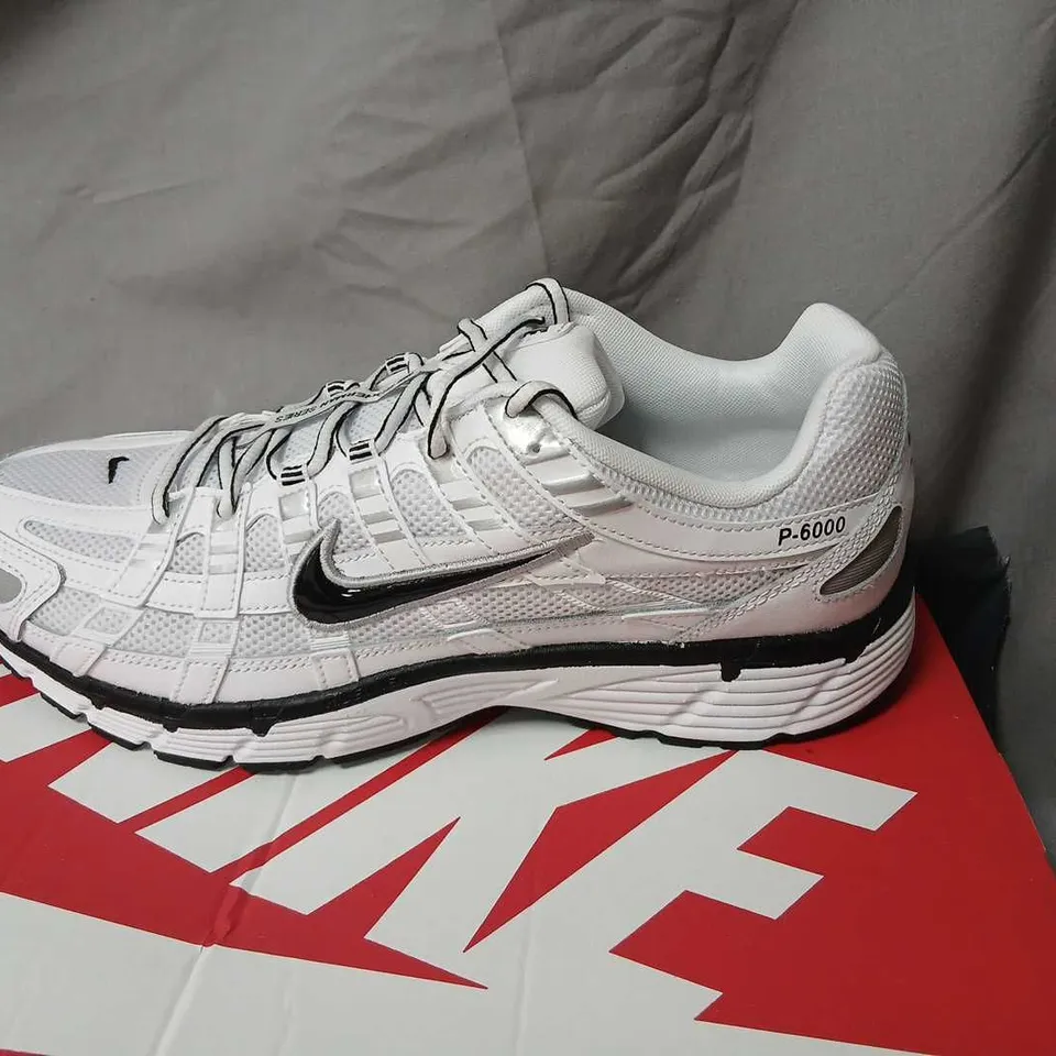 NIKE P-6000 SNEAKERS – WHITE/BLACK – UK 10
