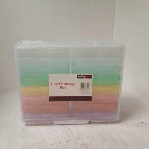 HOBBYCRAFT CRAFT STORAGE BOX WITH COLOUR COMPARTMENTS