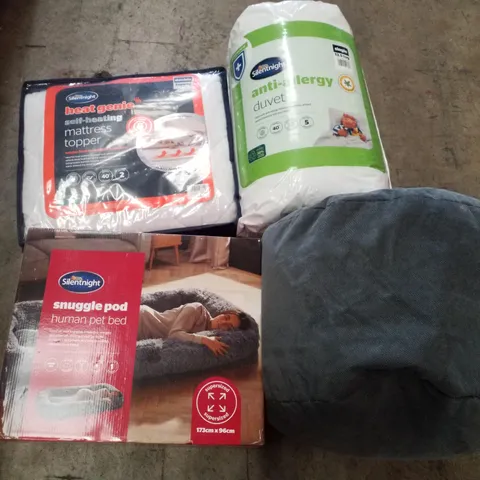 PALLET CONTAINING ASSORTED CUSHIONING, BEDDING & HUMAN PET BED