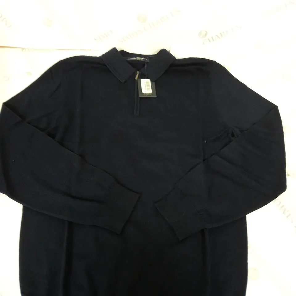 CHARLES TYRWHITT PURE MERINO ZIP POLO SHIRT SIZE M