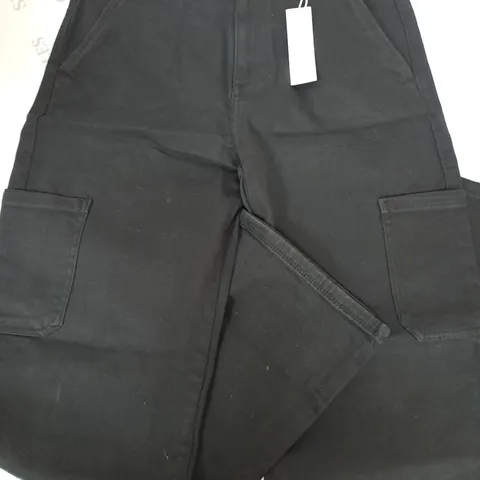 JOHN LEWIS ANYDAY HOLBORN WIDE BLACK JEANS - 12