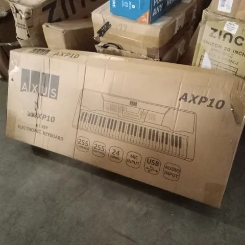 BOXED AXUS AXP10 61 KEY ELECTRONIC KEYBOARD