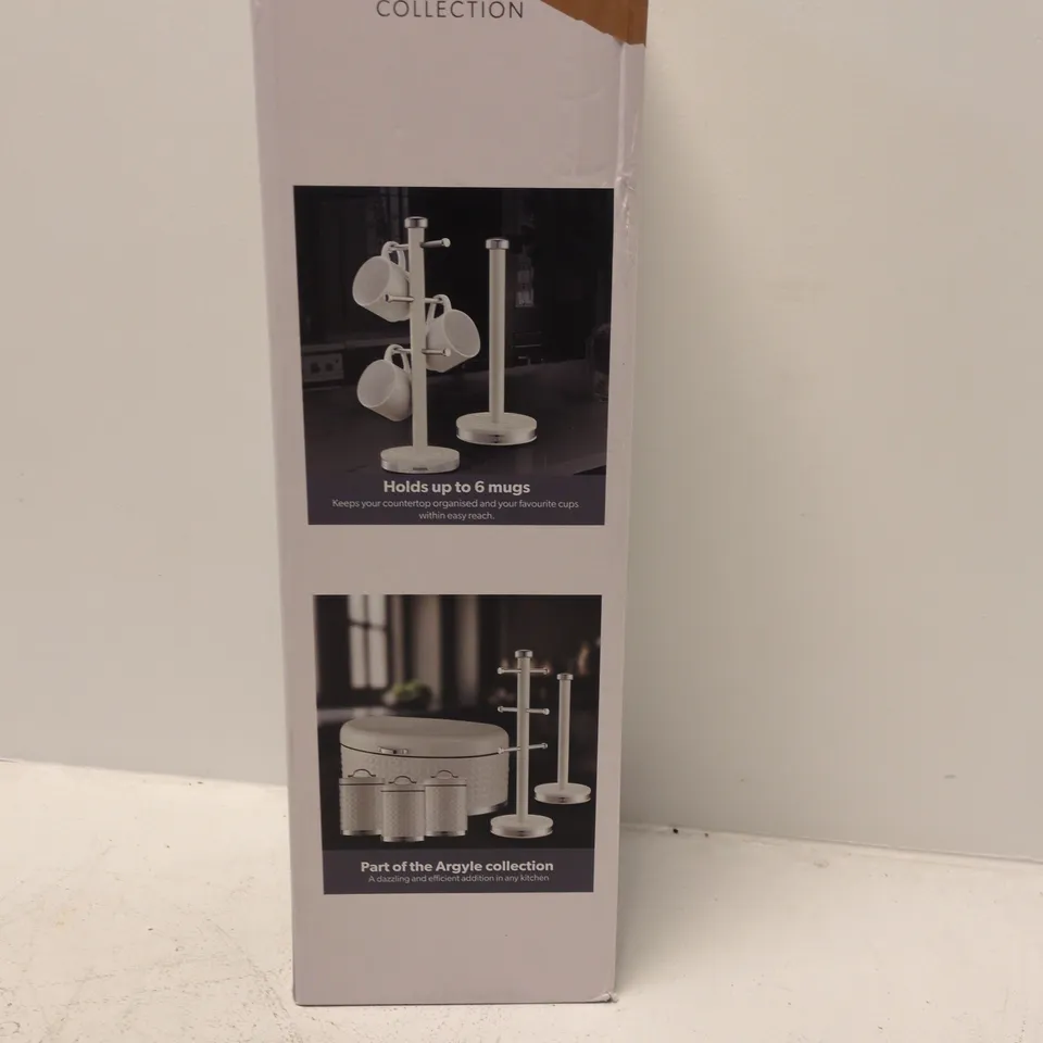ARGYLE COLLECTION MUG TREE & TOWEL POLE