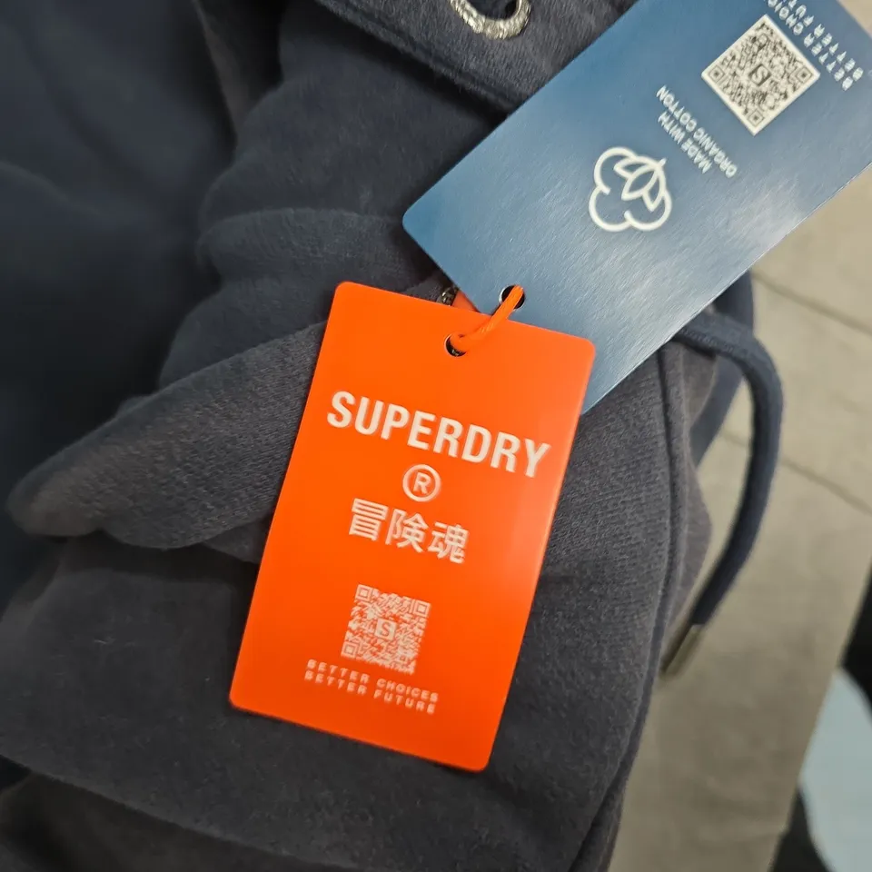 SUPERDRY LO-FI OUTDOORS RELAXED HOOD NAVY HOODIE – XL 