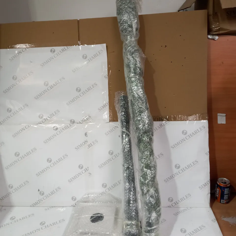 BOXED ALISON CORK 180CM PRE-LIT GREEN LEAF DETAIL INDOOR WILLOW TREE [COLLECTION ONLY]