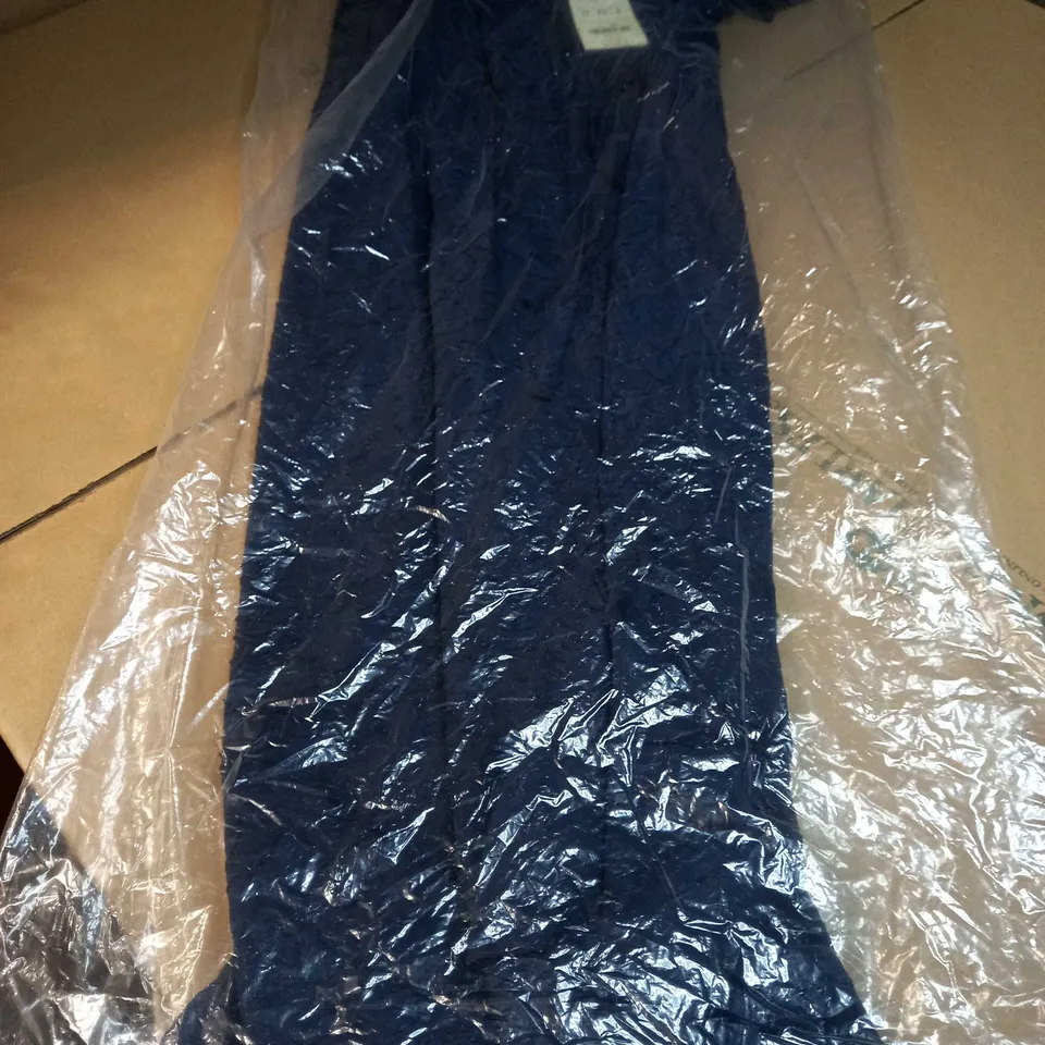 PACKAGED MONSOON NAVY NAOMI FRILL WRAP MAXI DRESS - SIZE 12
