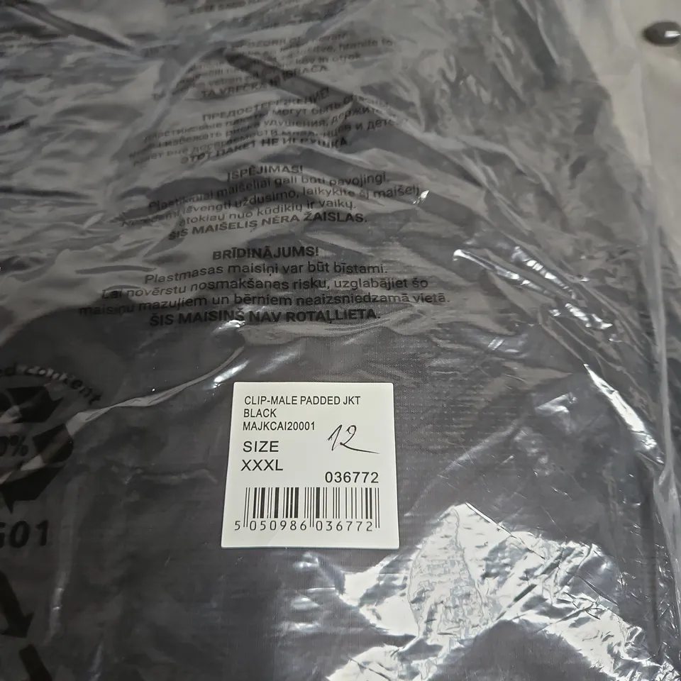 TRESPASS MALE PADDED JACKET BLACK XXXL BAGGED