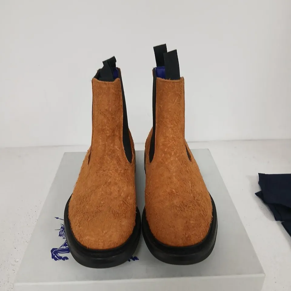 TRICKER'S X BURBERRY CHELSEA BOOTS – WARM CARAMEL SUEDE, UK9