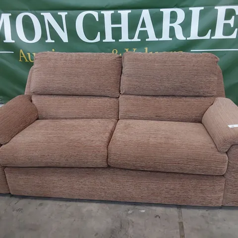 QUALITY BRITISH DESIGNER G PLAN TAYLOR THREE SEATER SOFA VICTORIA GINGER FABRIC