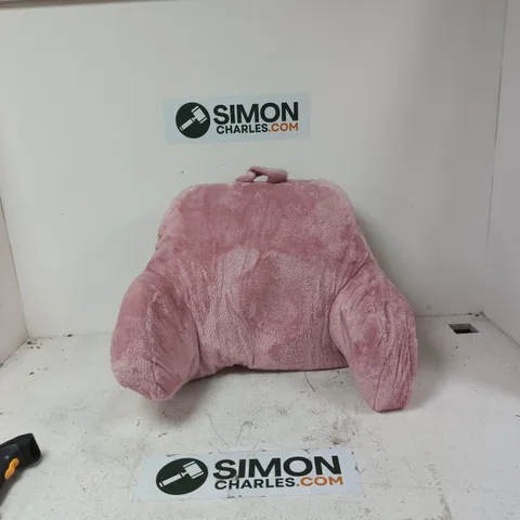 PINK FAUX FUR BACK PILLOW