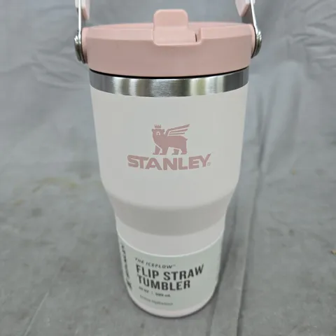 STANLEY FLIP STRAW TUMBLER – PINK LID, WHITE BODY