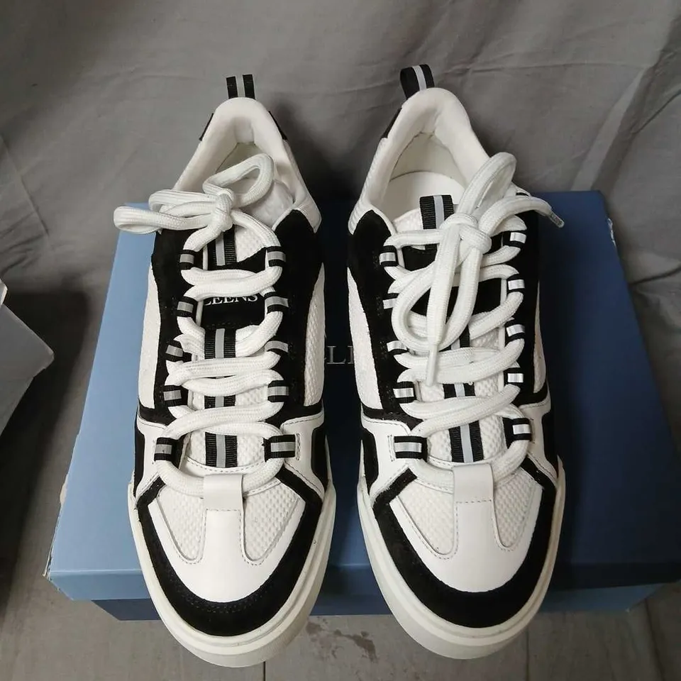 CLEANS ESSENTIAL SKATE EVO MONOCHROME SNEAKERS – UK 9.5