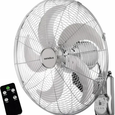 BOXED SENELUX WALL FAN 16 INCH WALL MOUNTED 3 SPEED MODE 80° OSCILLATION FAN (1 BOX)