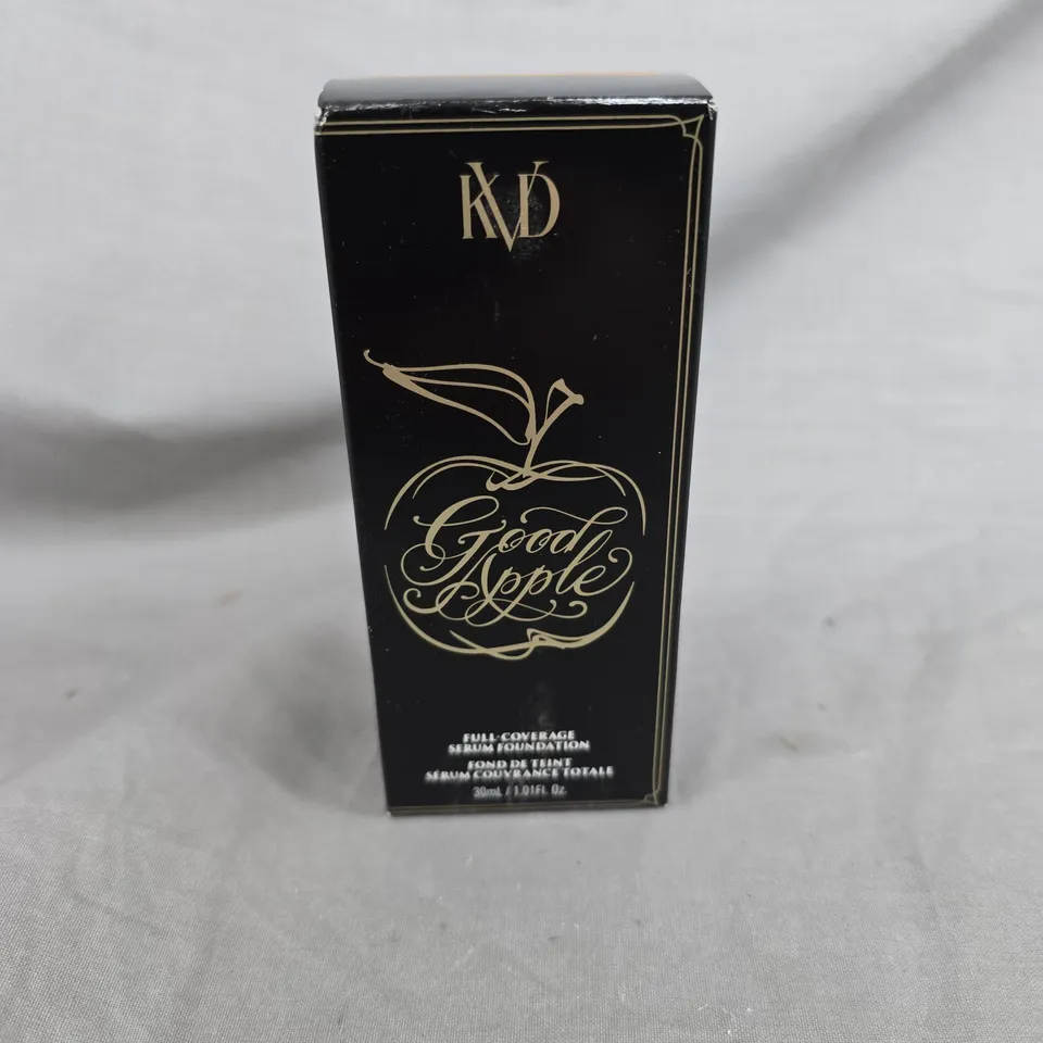 BOXED AND SEALED KAT VON D GOOD APPLE FULL-COVERAGE TRANSFER-PROOF VEGAN SERUM FOUNDATION - MEDIUM 054