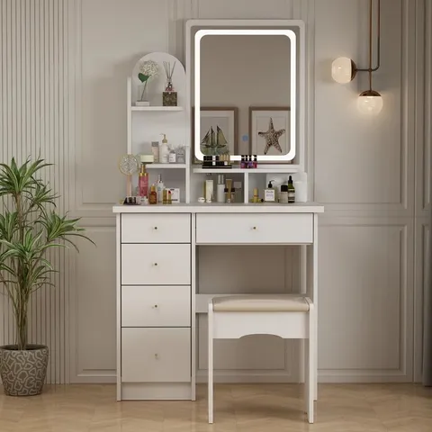 BOXED BADAMO DRESSING TABLE WITH MIRROR (2 BOXES)