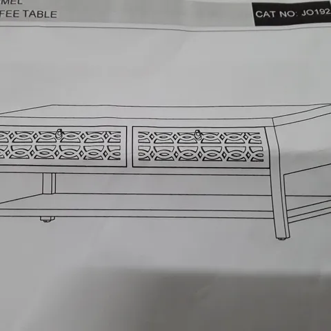 BOXED CARAMEL COFFEE TABLE - GREY (1 BOX)