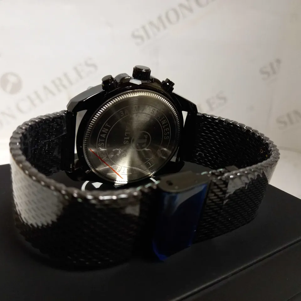 TALIS CO CHRONOGRAPH STYLE MESH STRAP WRISTWATCH RRP £550