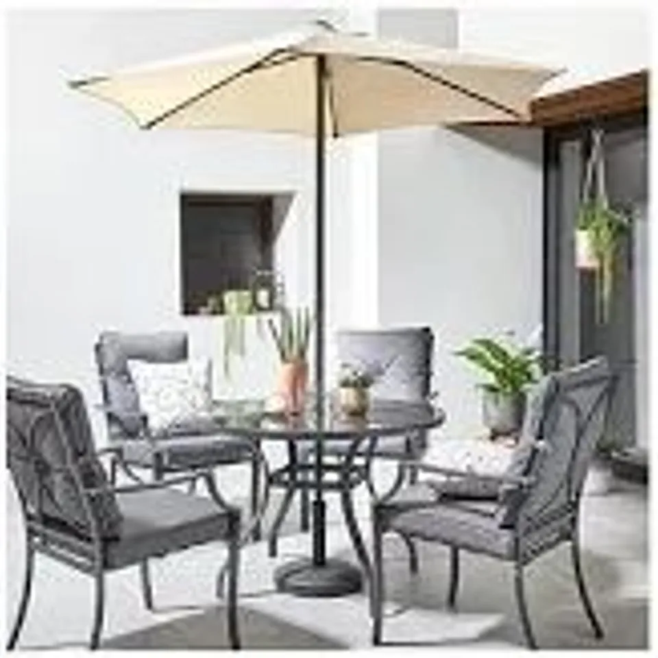 BOXED 2M PARASOL WITHOUT TILT (CREAM) RRP £36.99