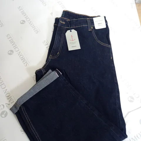 SEASALT CORNWALL MENS TAPERED DARK INDIGO WASH SIZE UK 34