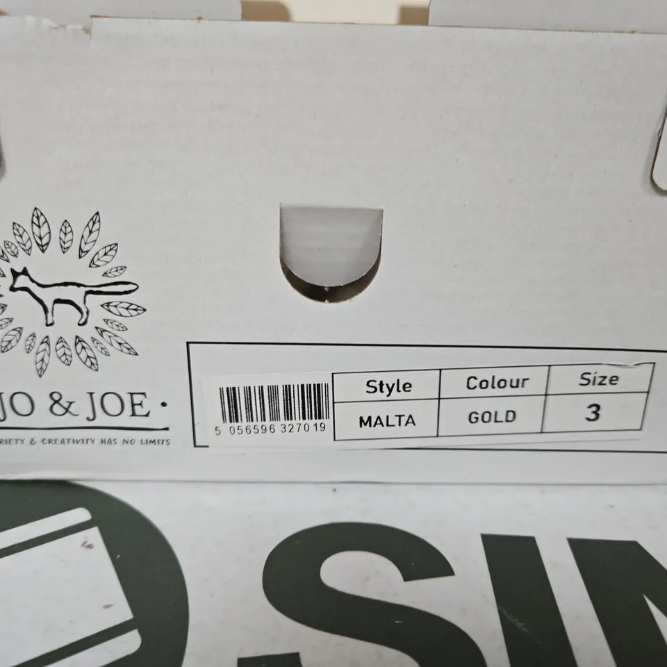 JO & JOE MALTA SANDALS – GOLD, UK 3 (STYLE MALTA)