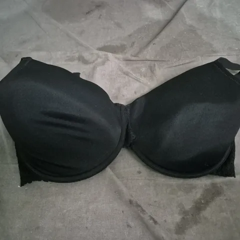 M&S BLACK LACE-TRIM UNDERWIRE BRA, UK 34F 
