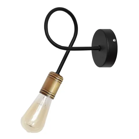 BOXED HELAM OXFORD 1-LIGHT WALL SPOT LIGHT, BLACK