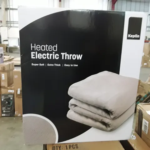 BOXED KEPLIN HEATED ELECTRIC THROW - CREAM 