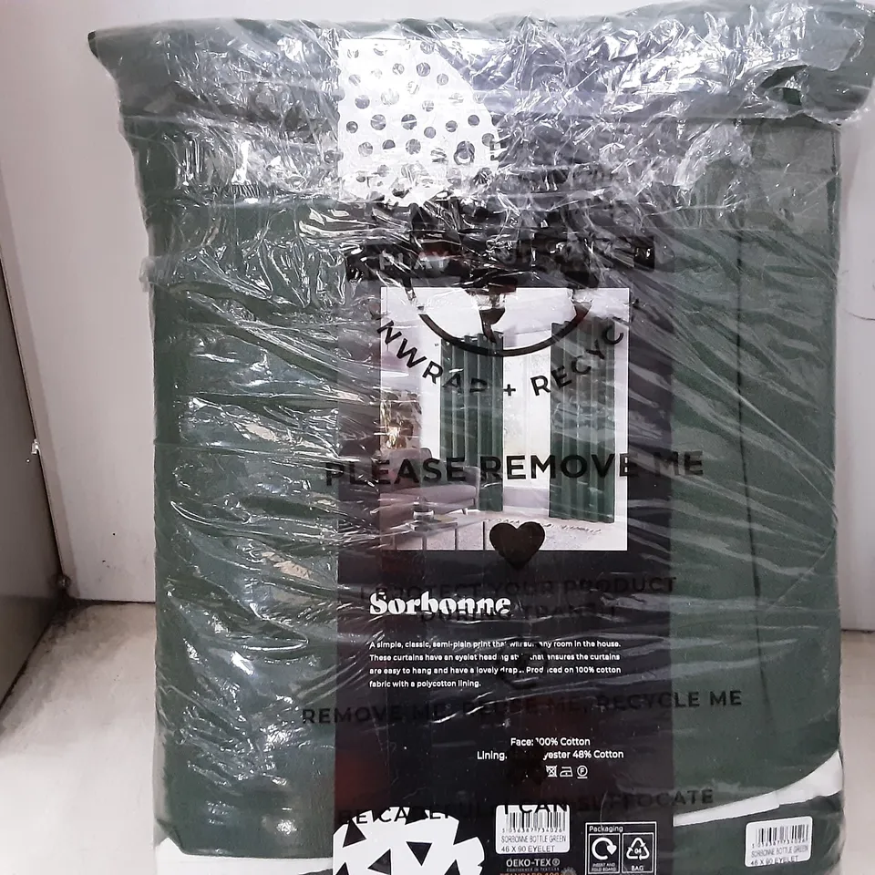 BOXED BONANNO EYELET ROOM DARKENING CURTAINS , 117 X 228CM 